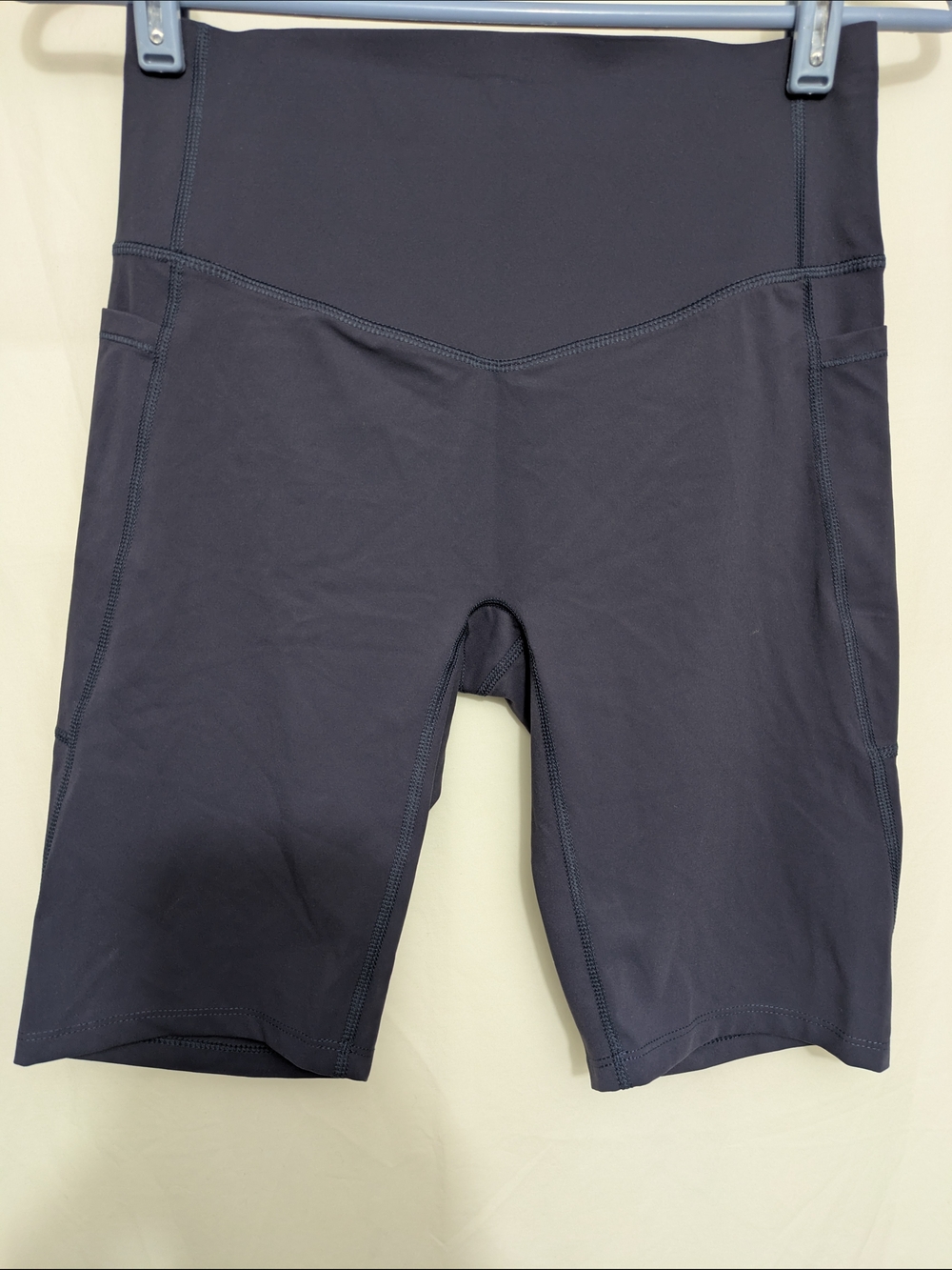 Halara Galaxy Blue Biker Shorts M High Rise Pockets